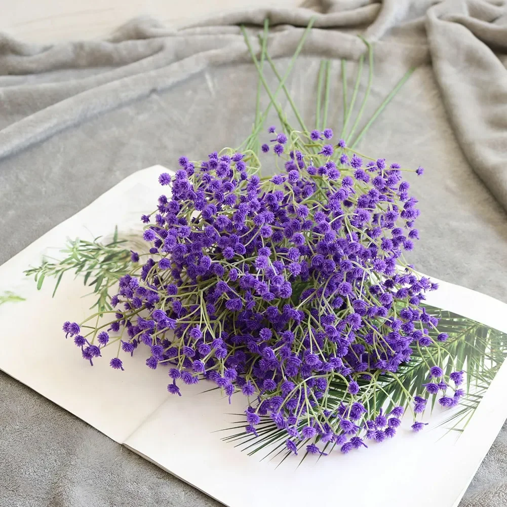 1 Bunch Artificial Fake Silk Gypsophila Flowers Wedding Home Decoration Silicone Real Touch Decorative Garden Decor