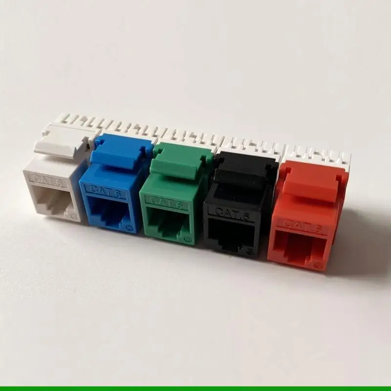 U55C 5Pcs CAT6 Module Information Socket RJ45 8P8C Connector Adapter Keystone Standard