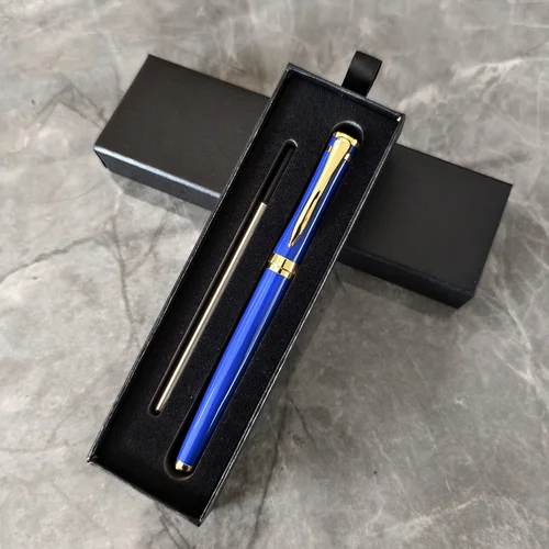 Imagen 2 del producto Bolígrafo de Metal de lujo con Clip, bolígrafos de firma para escritura de negocios, papelería de oficina, logotipo personalizado, estuche con nombre, regalo