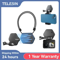 TELESIN Action Camera Magnetic Quick Release Bracket Gopro Accessories Chest Strap for GoPro Hero Insta 360 DJI Mobile Phone