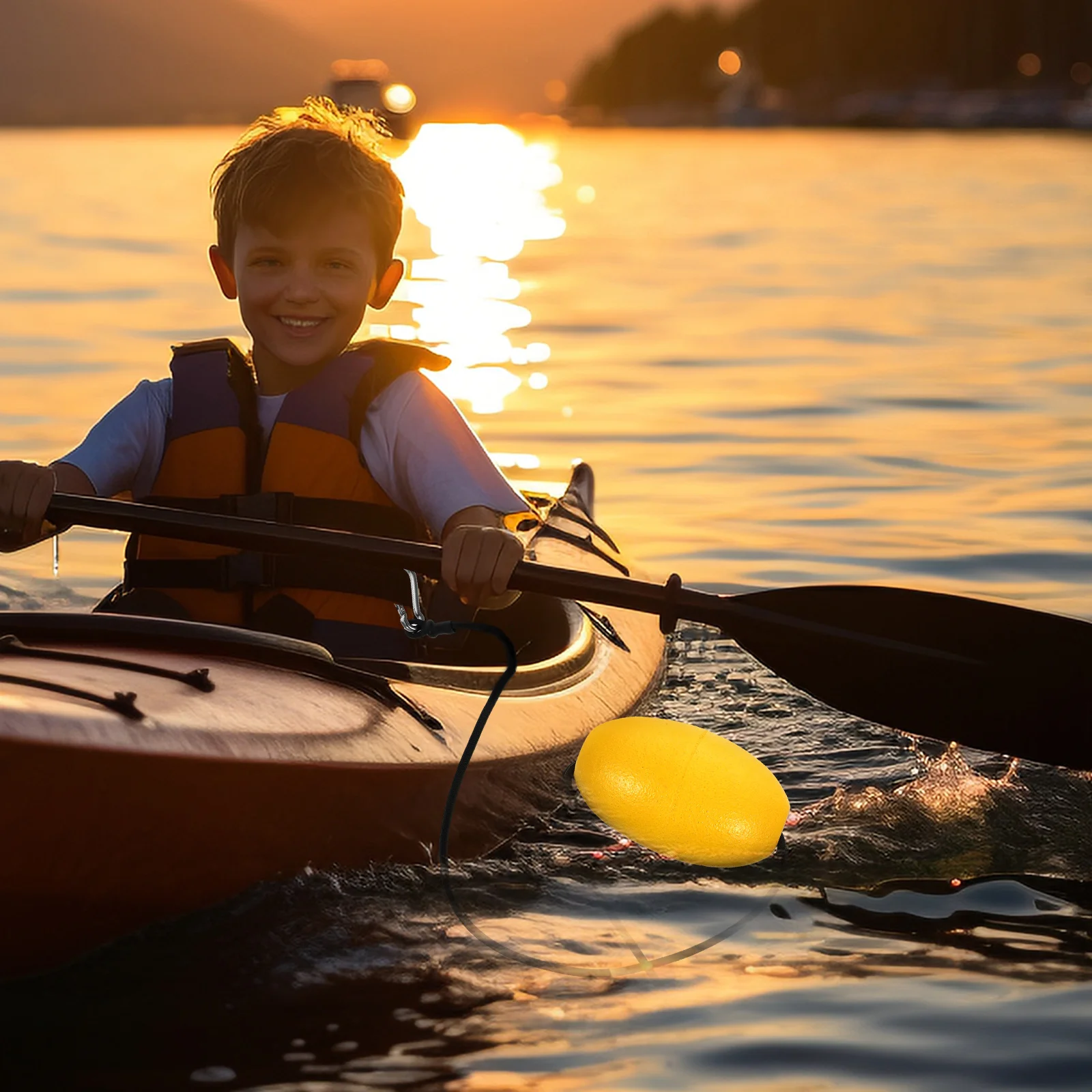 

Anchor Float Fishing Supplies Canoe Kayak Accessories Leash with Hook Buoy Ball Line Nylon Marine Rope Tow