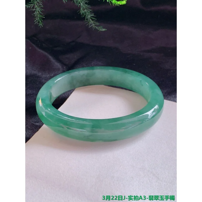 March 22 J Real Shot A3 Jade Jade Bracelet 20800 Yang Green Imperial Concubine Bracelet Base Delicate Very Glaze Clean Ruler