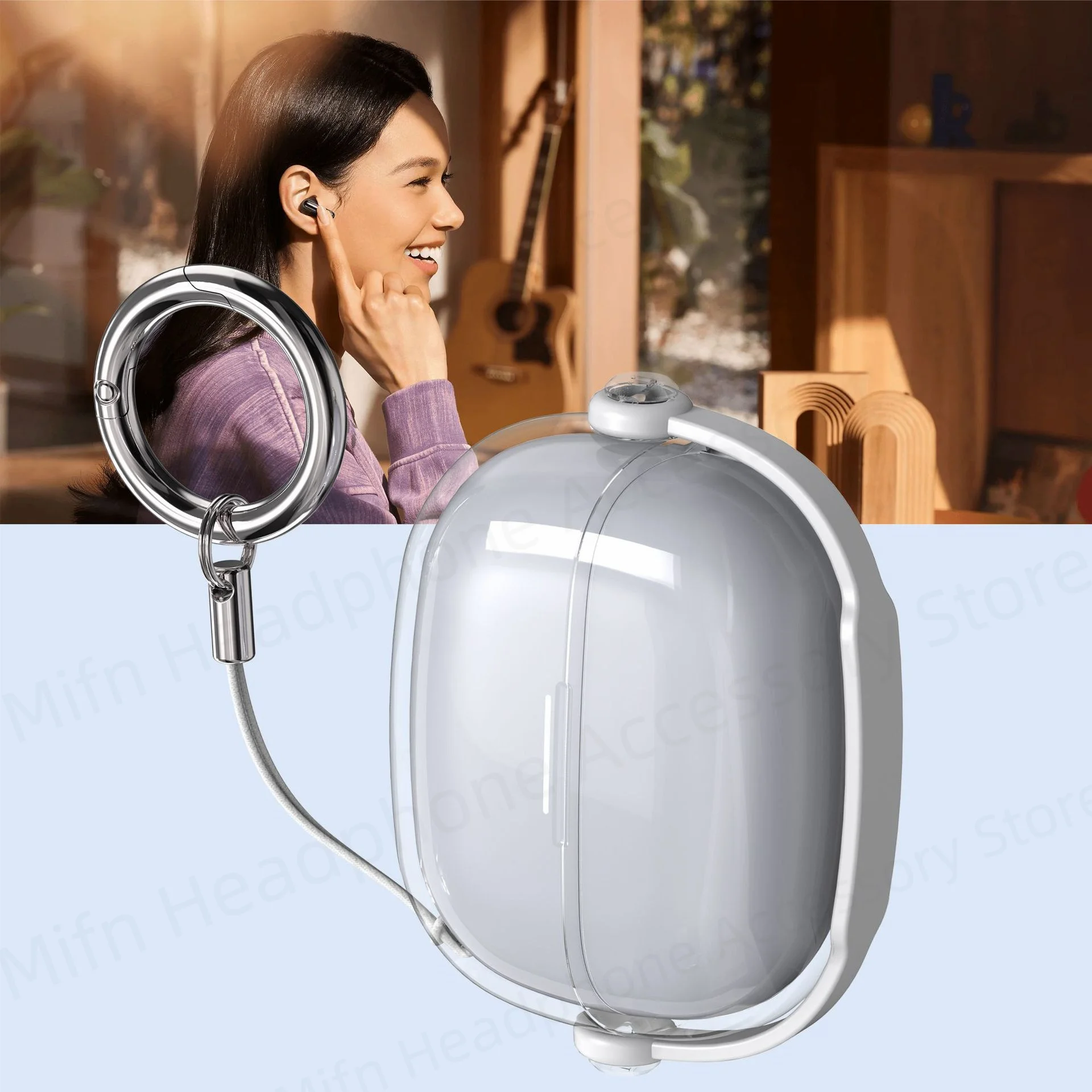 غطاء جديد لهاتف Redmi Buds 6/Buds 5/Buds 4 Pro مع حامل هاتف حافظة حماية مقاومة للسقوط سماعة رأس لاسلكية لـ Redmi Buds 6 Pro