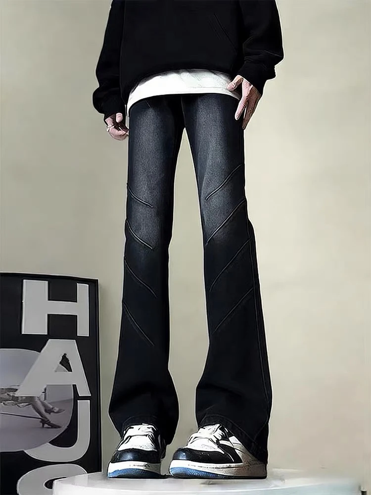 

Мужские джинсы Bla Slim Fit с высокой талией, прямые длинные брюки, осенне-зимние, маленькие размеры, в американском стиле, износостойкие
