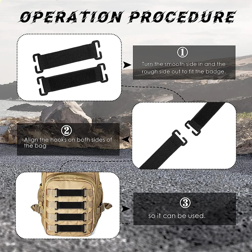 DIZETION Nylon Taktische Patches Board Molles Patches Panel Display Halter für Rucksack Jagd Mini Patches Board Streifen – Detail 7