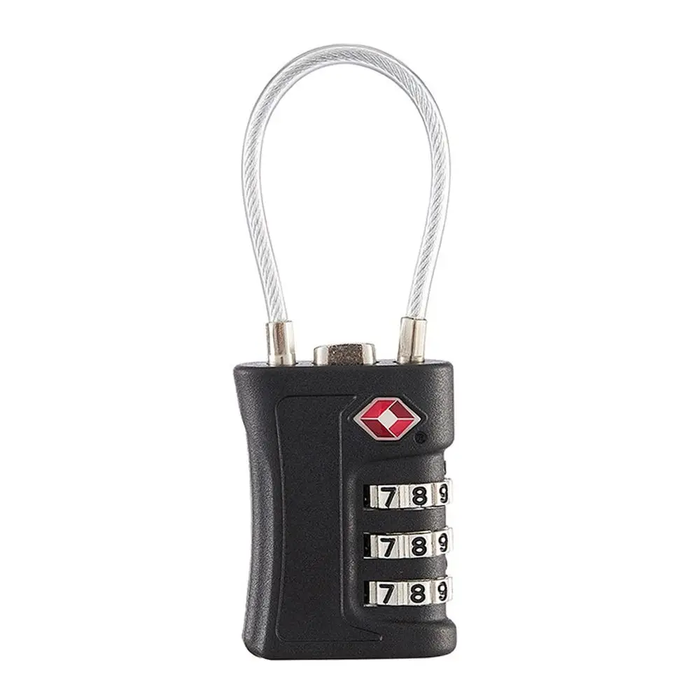 Portable Travel Cabinet Locker 3 Digit Combination Lock Luggage Password Lock TSA Customs Code Lock Contrast Color Padlock