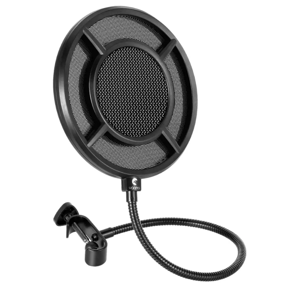 

Microphone Pop Filter Steel ABS Dustproof Windproof Cover Protector Studio Recording Stage Office Practical Durable Quality Mic