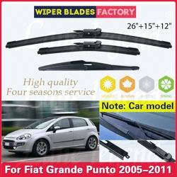 For Fiat Grande Punto 2005-2011 Wiper Front Rear Wiper Blades Windshield For FIAT Punto Evo 2009-2013 26