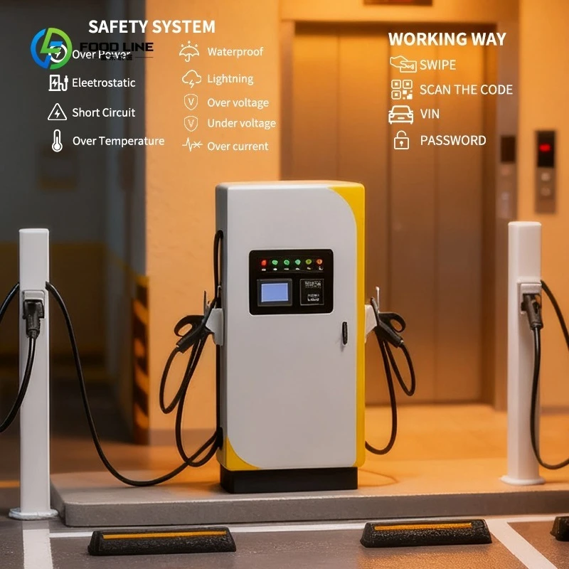 Customized 120kw 240kw 480kW Dual Gun Charging Station for Manufacturing 380V Input