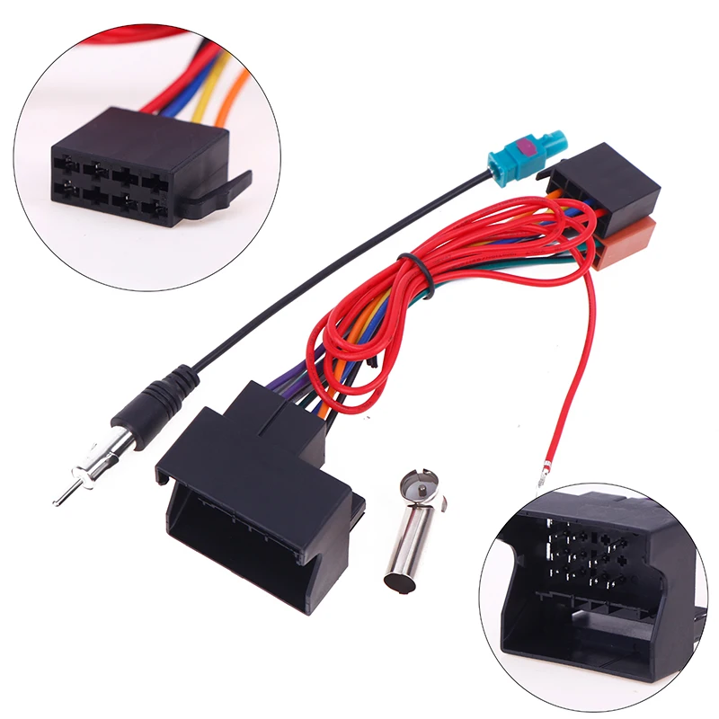 1Set Car Stereo FM Audio ISO Wiring Harness Cable Radio Antenna Wire Adapte For 207 307 407 C3 C4 Auto DIY Accessories