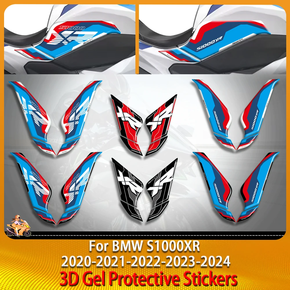 

3D Gel Paint Protection Sticker For BMW S1000XR S 1000 XR 2020 2021 2022 2023 2024 Motorcycle Fuel Tank Knee Pad Decal