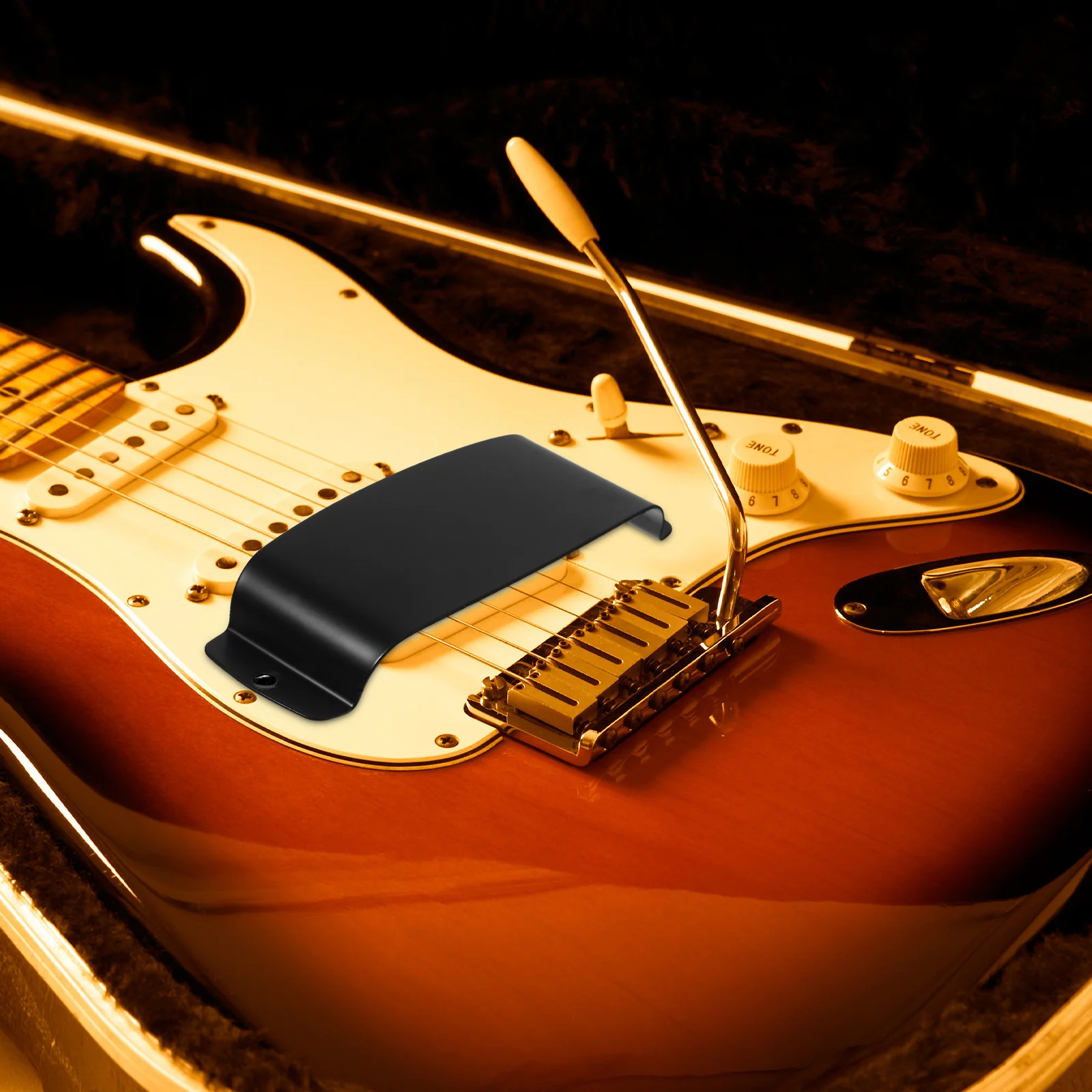 1 مجموعة 1 مجموعة غطاء جسر باس معدني قوي واقية لأجزاء الغيتار الكهربائي الدقة صالح حماية الإطار لاقط