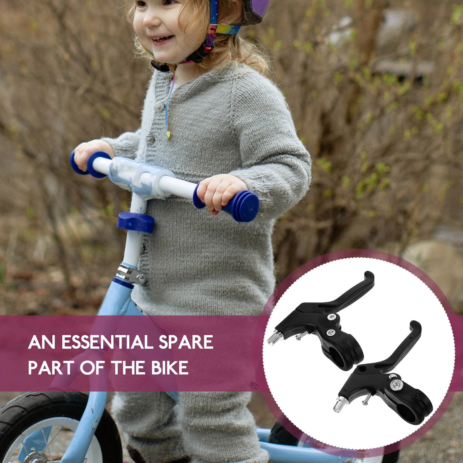 

1 Pair Kids Bike Brake Lever Lightweight Durable Plastic Metal Replacement Bicycle Braking Handlebar Cycling Brake Parts