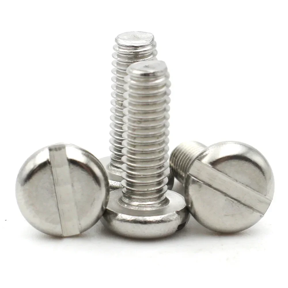 Slot Column Round Cheese Head Screws M1.6 M2 M2.5 M3 M4 M5 M6 M8 M10 CM 304 A2-70 stainless steel Slotted Round Head Screw Bolt
