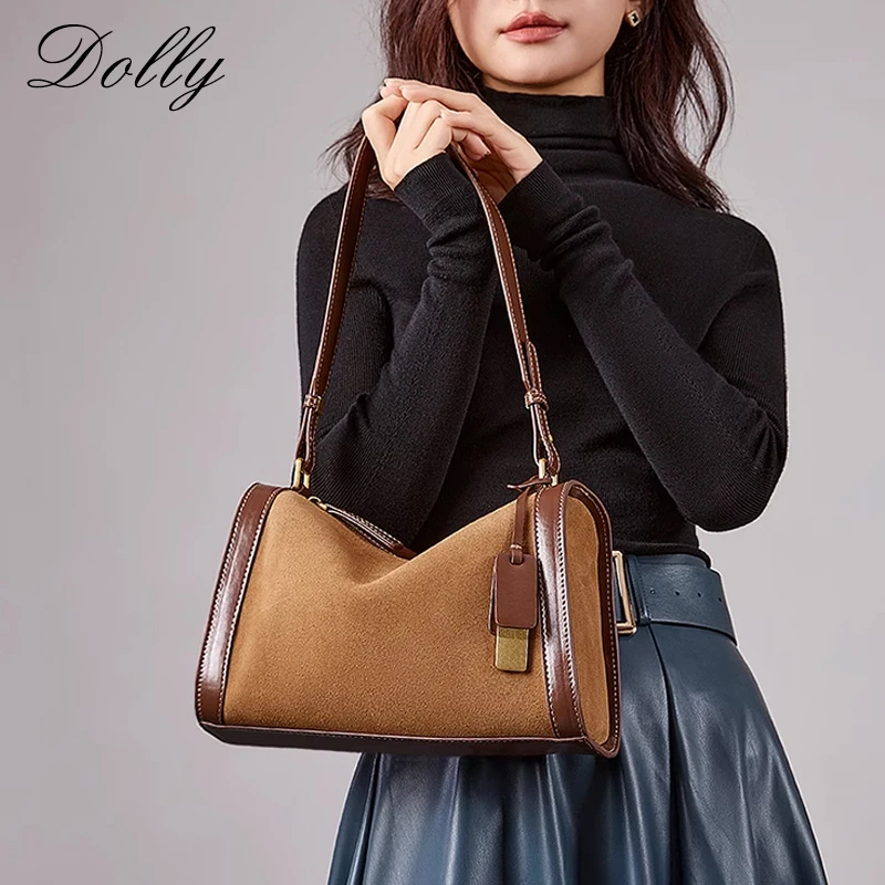 Luxury Designer Exact Replicas Suede Cowhide Leather Women's Shoulder Bag Trendy,High Quality Fashion Genuine Leather Handbag