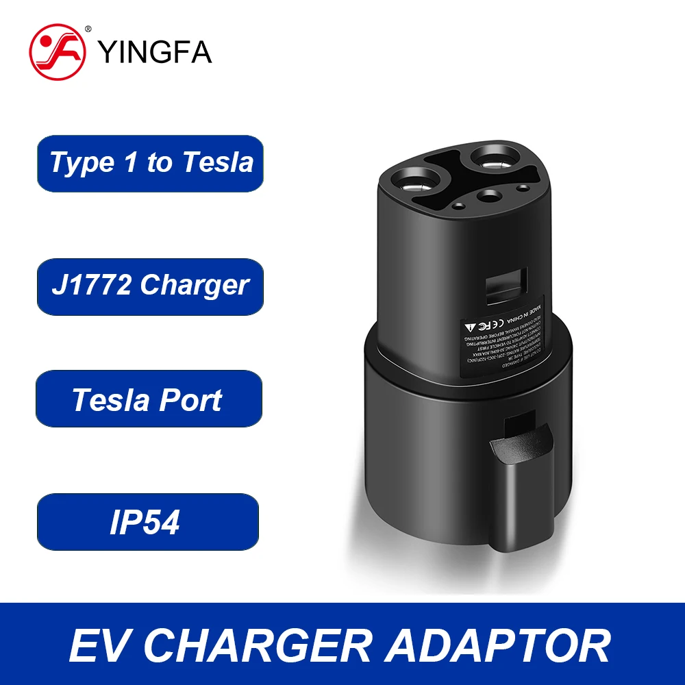 Yingfa J1772 Type 1 To Tesla EV Charging Adaptor For Eletric Vehicle Conventor Hybrid Cars