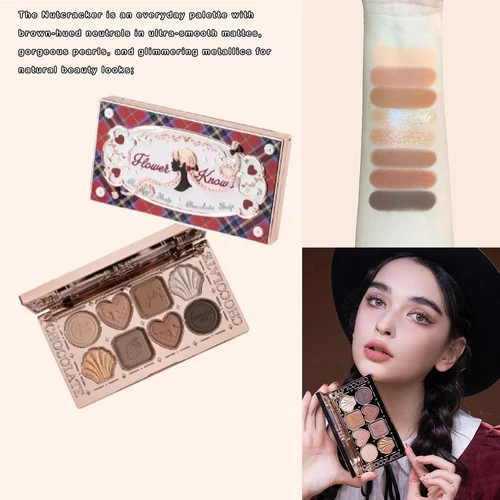 Imagen 2 del producto Flower Knows Chocolate Wonder-Shop Paleta de Sombras de Ojos de 8 Colores Mate Brillante con Purpurina Impermeable Alta Pigmentación Maquillaje de Larga Duración