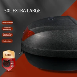 50L super large motorcycle trunk trunk with bottom plate convenient quick removable portable high-end