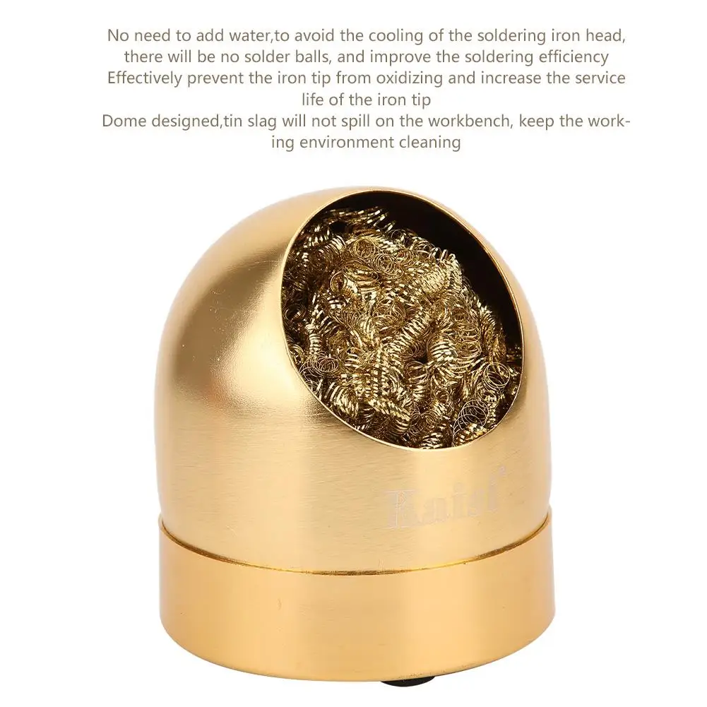 납땜 인두 팁 클리너 볼 드라이 클리닝 스탠드 간편한 사용을 위한 홀더 베이스가 있는 주석 흡입 장치