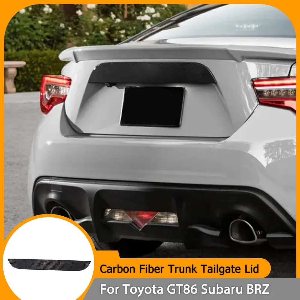 

Rear Trunk Tailgate Lid Trim For Toyota GT86 Subaru BRZ 2013-2020 Carbon Fiber Rear Trunk Spoiler Tailgate Lid Cover Trim