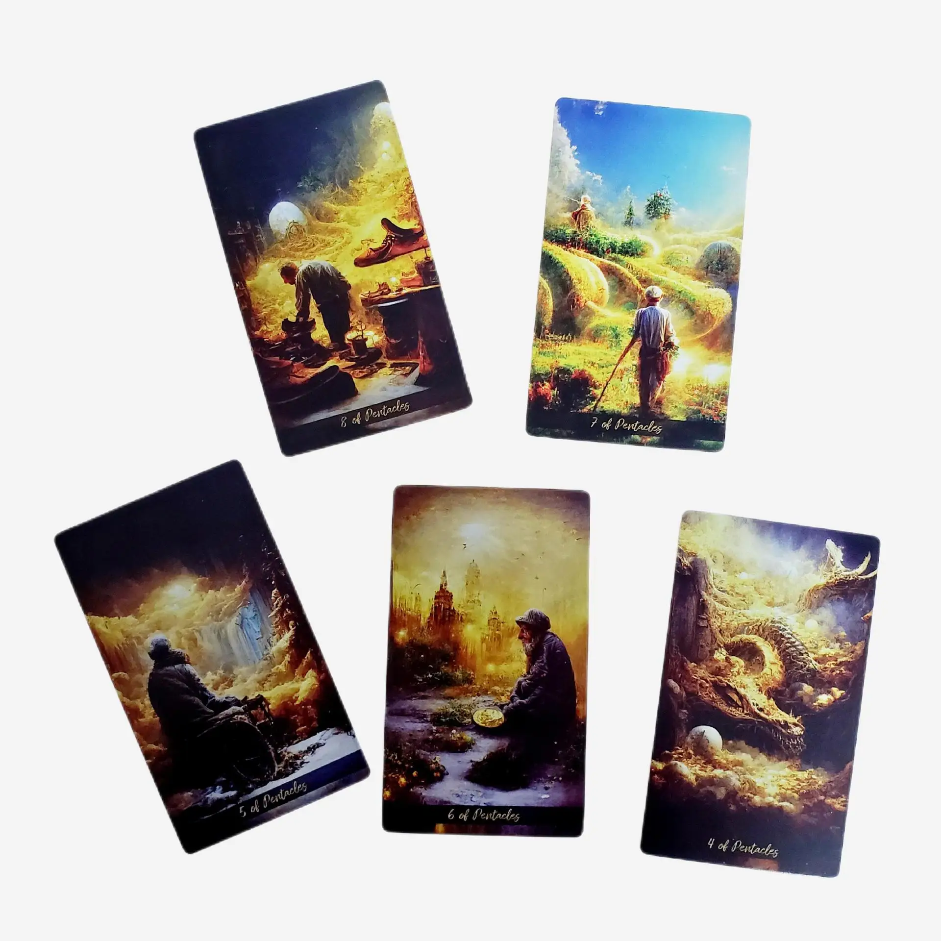 New 12*7 cm Golden Journey Tarot 78 Cards/Set With Guidebook For Family Friends Fun Divination Entertaunment Party Board Games