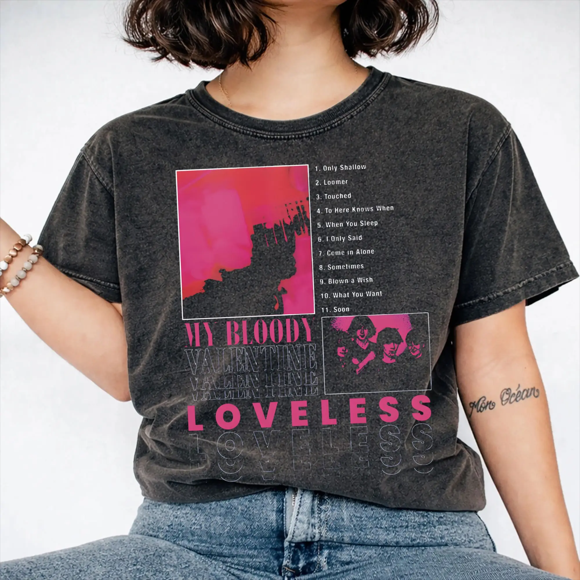 My Bloody Valentine mbv band Outfit Washed T Shirt for Men Women Streetwear Hip Hop T-Shirt Summer  Tees Tops Short Sleeve