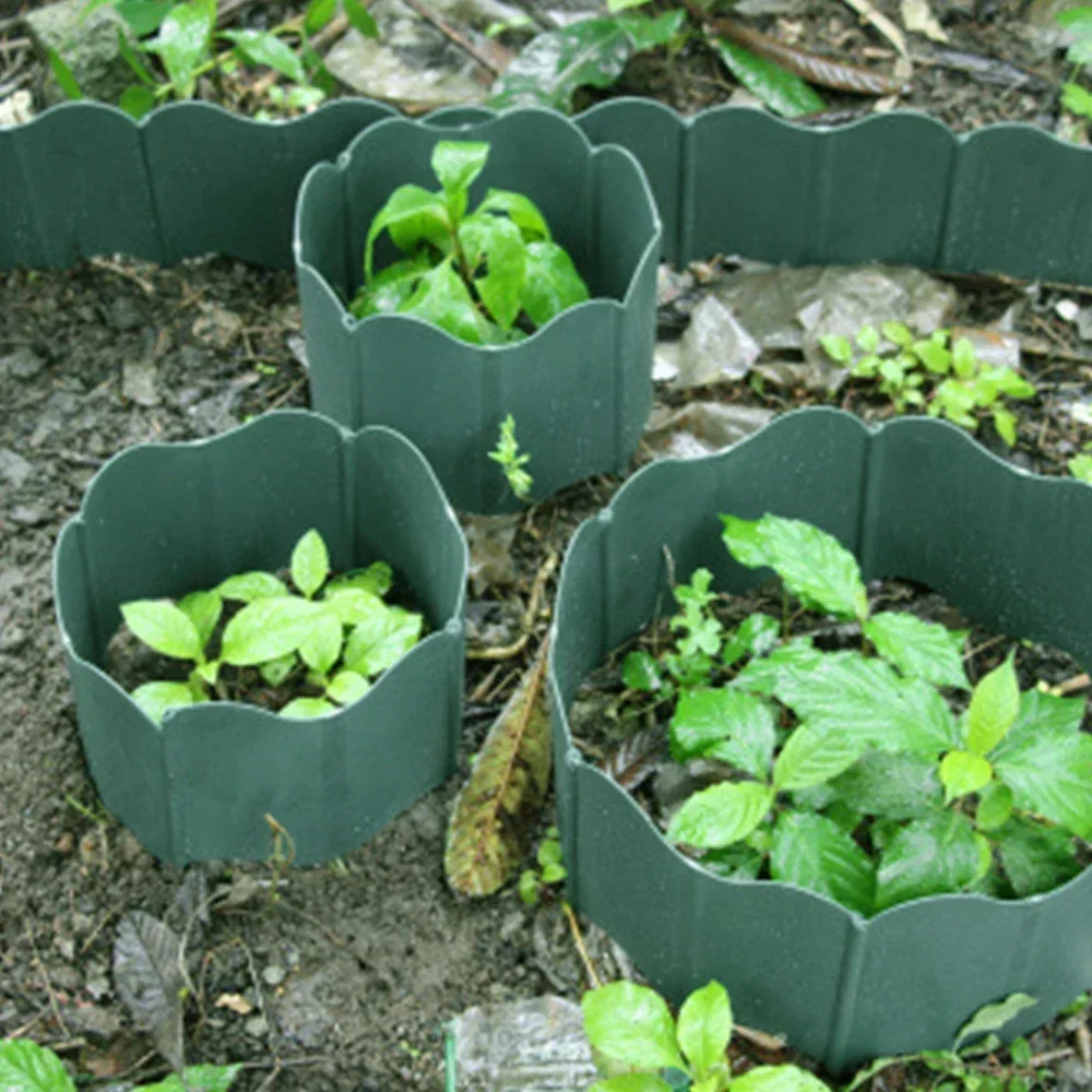 20Pcs Ogrodzenie ogrodowe PP Plastikowa ścieżka trawnika Obramowanie DIY Roślina Kwiat Obramowanie Podwórko Trawnik Palisade Dekoracje Akcesoria Nowe