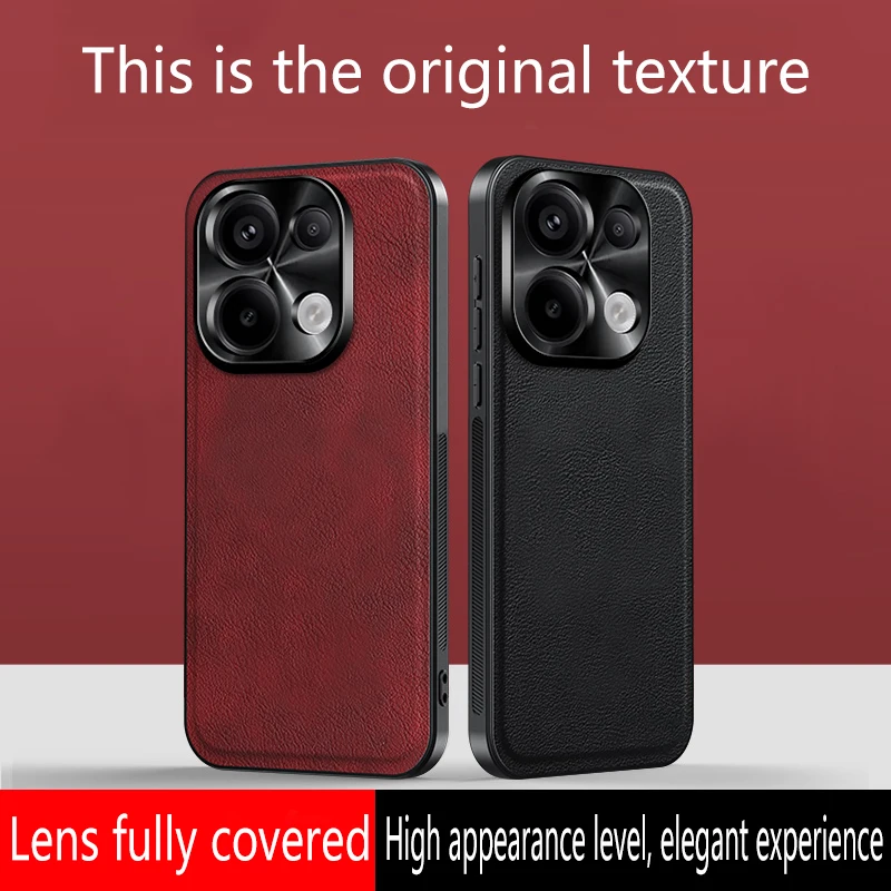 Coque de téléphone de luxe en cuir PU, bord antidérapant, antichoc, pour Xiaomi Redmi Note 15 Pro 13 12 14 Pro Plus 15C, coque arrière Bmper