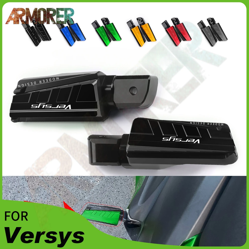 

For KAWASAKI VERSYS 650 1000 VERSYS X300 VERSYS 1000 VERSYSX 300 Motorcycle Accessories Rear Foot Pegs Rests Passenger Footrests