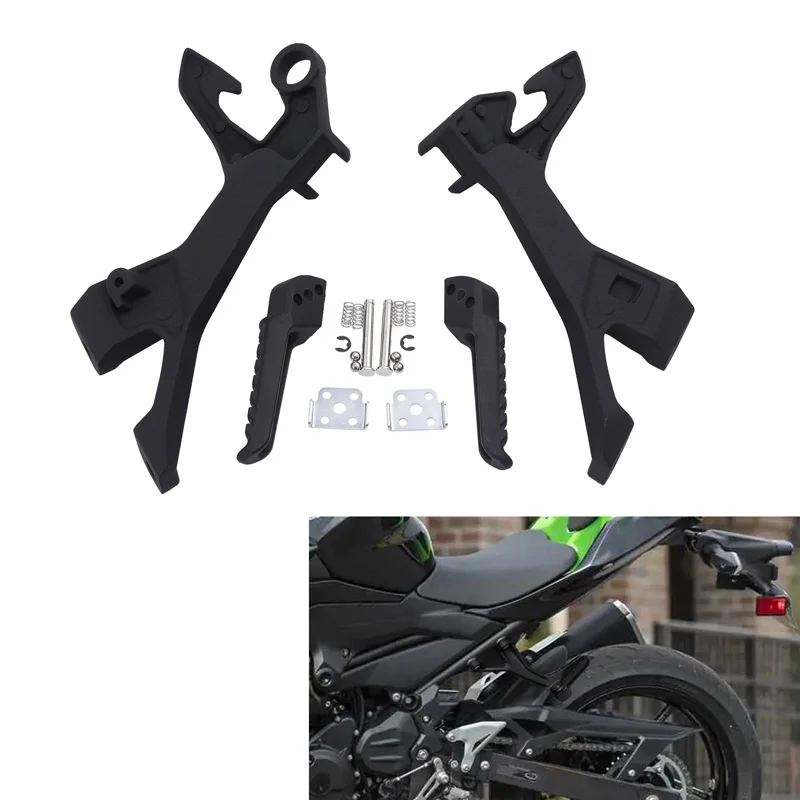 Rear Passenger Foot Peg Bracket Footrest Fit For Kawasaki Ninja 400 EX400 2018-2023 Z400 2019-2023 Z500 2024 Motorcycle