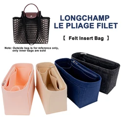 Evertoner para longchamp le pliage filet alça superior saco de inserção de feltro maquiagem cosméticos sacos viagem bolsa interior armazenamento o