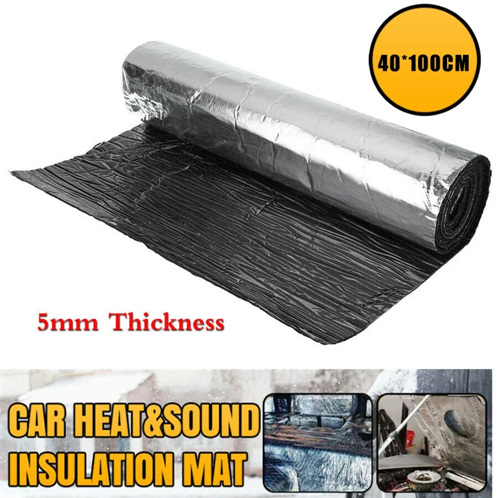 100*40cm  5mm Car Hood Engine Firewall Heat Mat Sound Noise Insulation Deadener Shock-absorbent Im-pact Resistance Water Resista