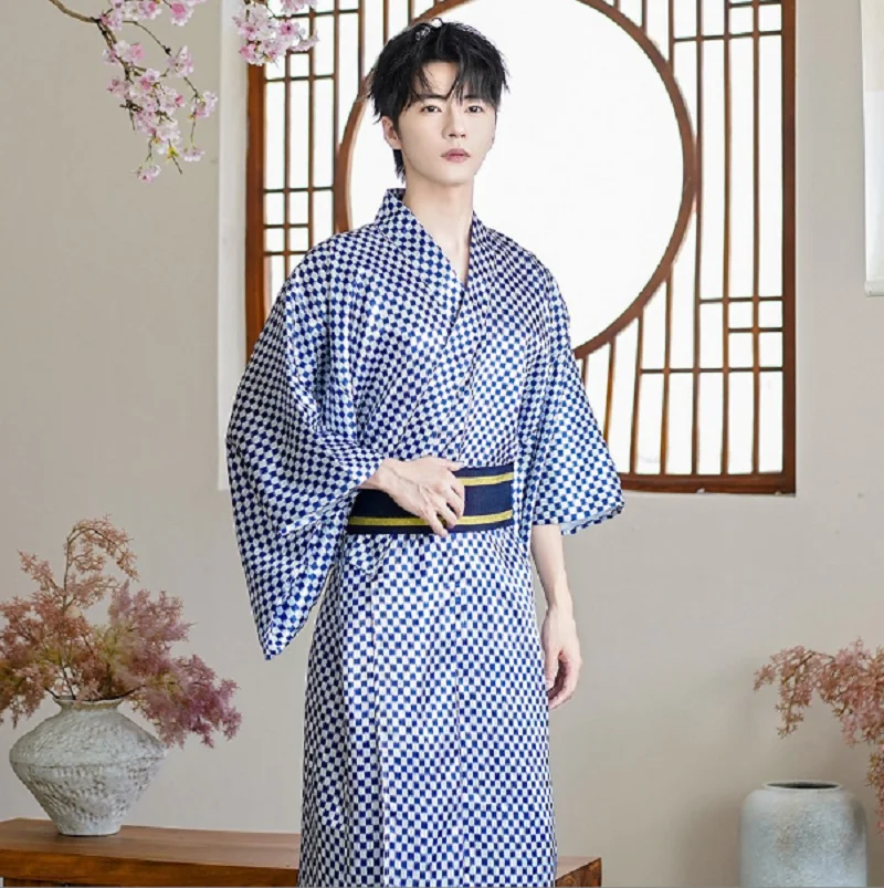 2026 New Fashion Chinese Style Men's Robe Gown High Quality Satin Long Pajamas Loose Comfortable Bathrobe Home Sleeping Robes view 4