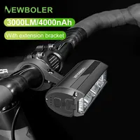 NEWBOLER-luz frontal para bicicleta, 10000mAh, 6000 lúmenes, linterna impermeable, carga USB, accesorios para lámpara de Ciclismo de Carretera MTB