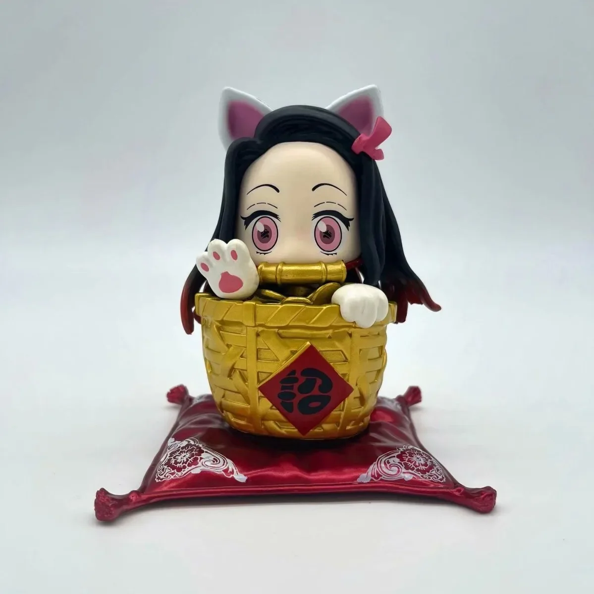 11cm Anime Demon Slayer Anime Figure Kamado Nezuko Statue Collection Cartoon Doll modello in Pvc Desktop Kawaii Toy For Children