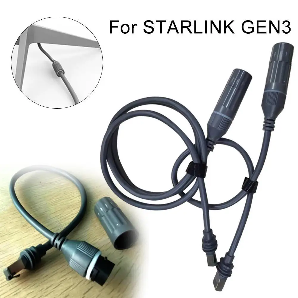 Único cabo de extensão conversão, Starlink Gen3 adaptador, cabo V3 padrão, conector adaptador, RJ45