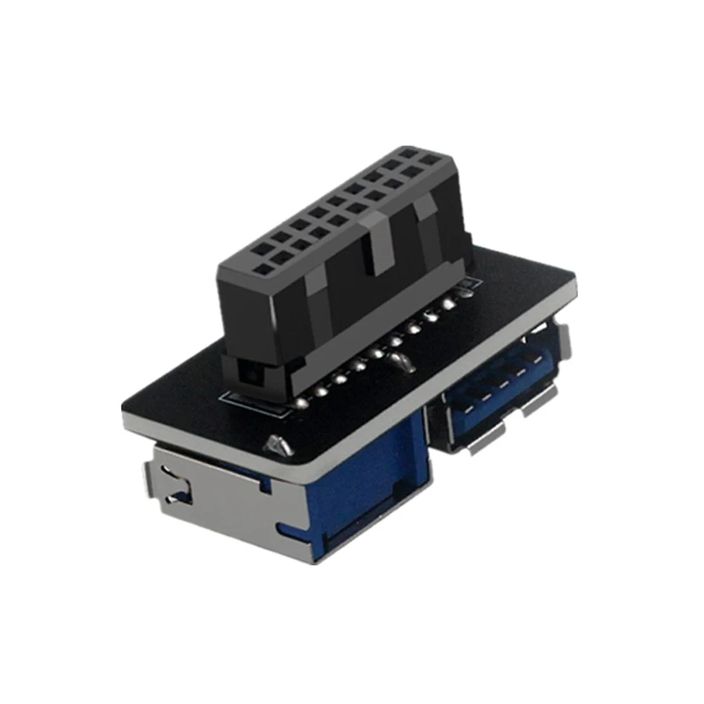 USB 3.0 Motherboard Adapter USB 3.0 19 20 Pin Female to Dual USB 3.0 A Female Converter Strong Anti-Interference