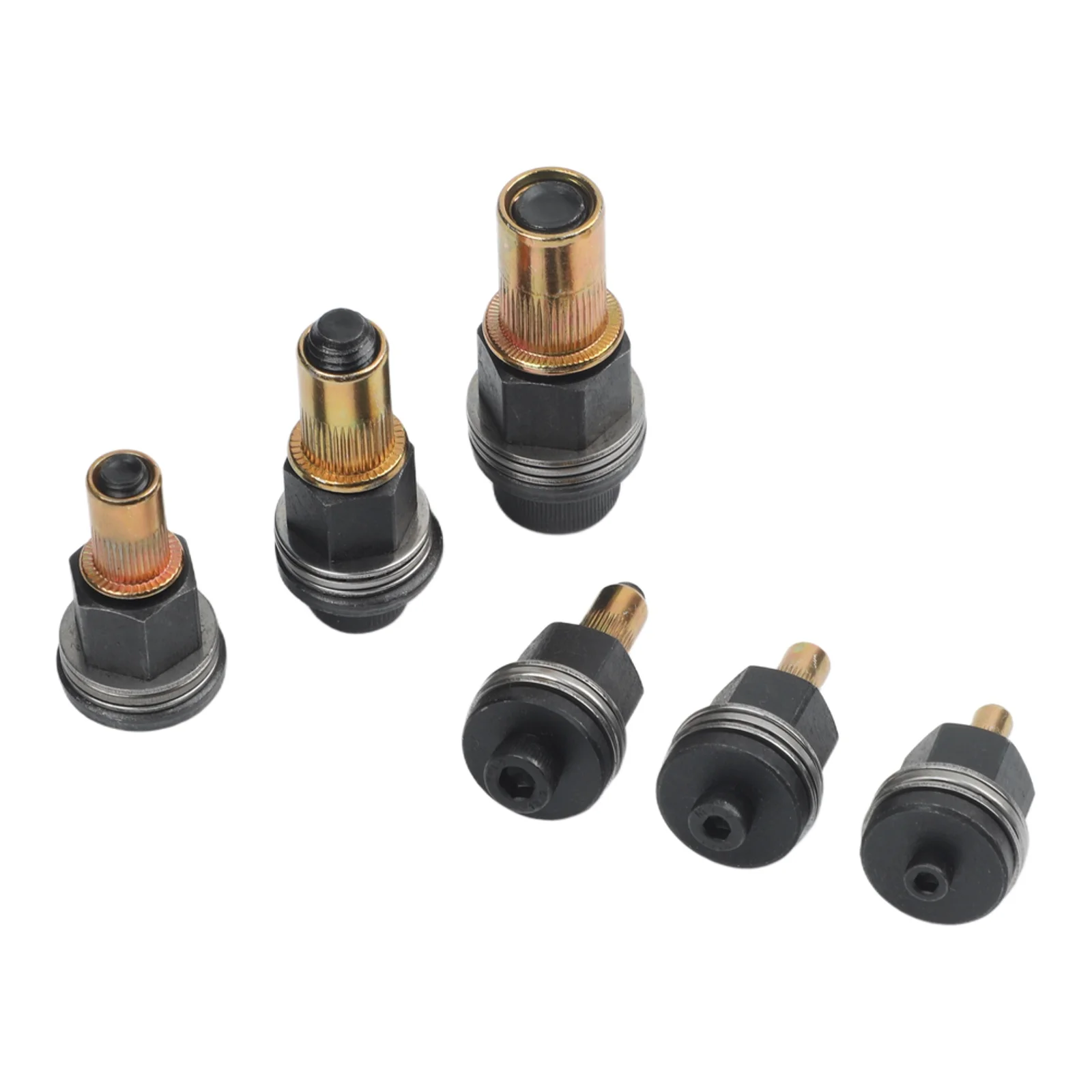 

6 шт. головки оправки для ручных инструментов для заклепок и гаек, совместимые с размерами гаек до M10 для электромеханического и промышленного использования