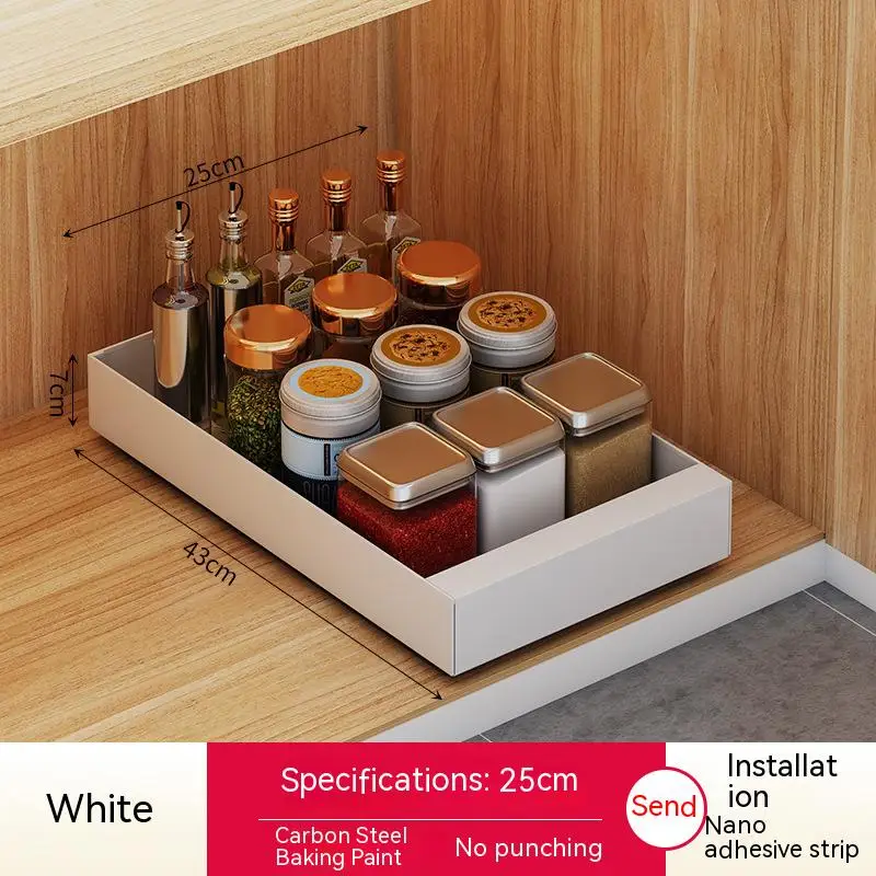 Pull Out Cabinet Drawer Organizer Expendable Slide Out Kitchen Cabinet Storage Shelves Heavy Duty Organizer for Tableware