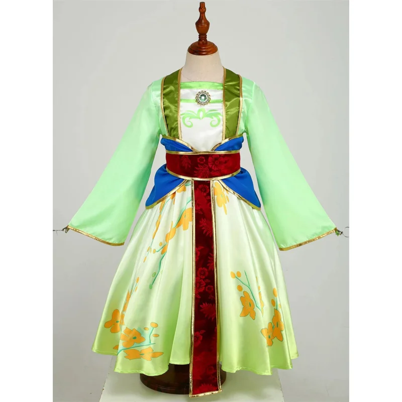 Fee Prinses Mulan Jurk Voor Meisjes Carnaval Halloween Cosplay Feest Maskerade Vintage Hanfu Kids Chinese Traditionele Kostuum