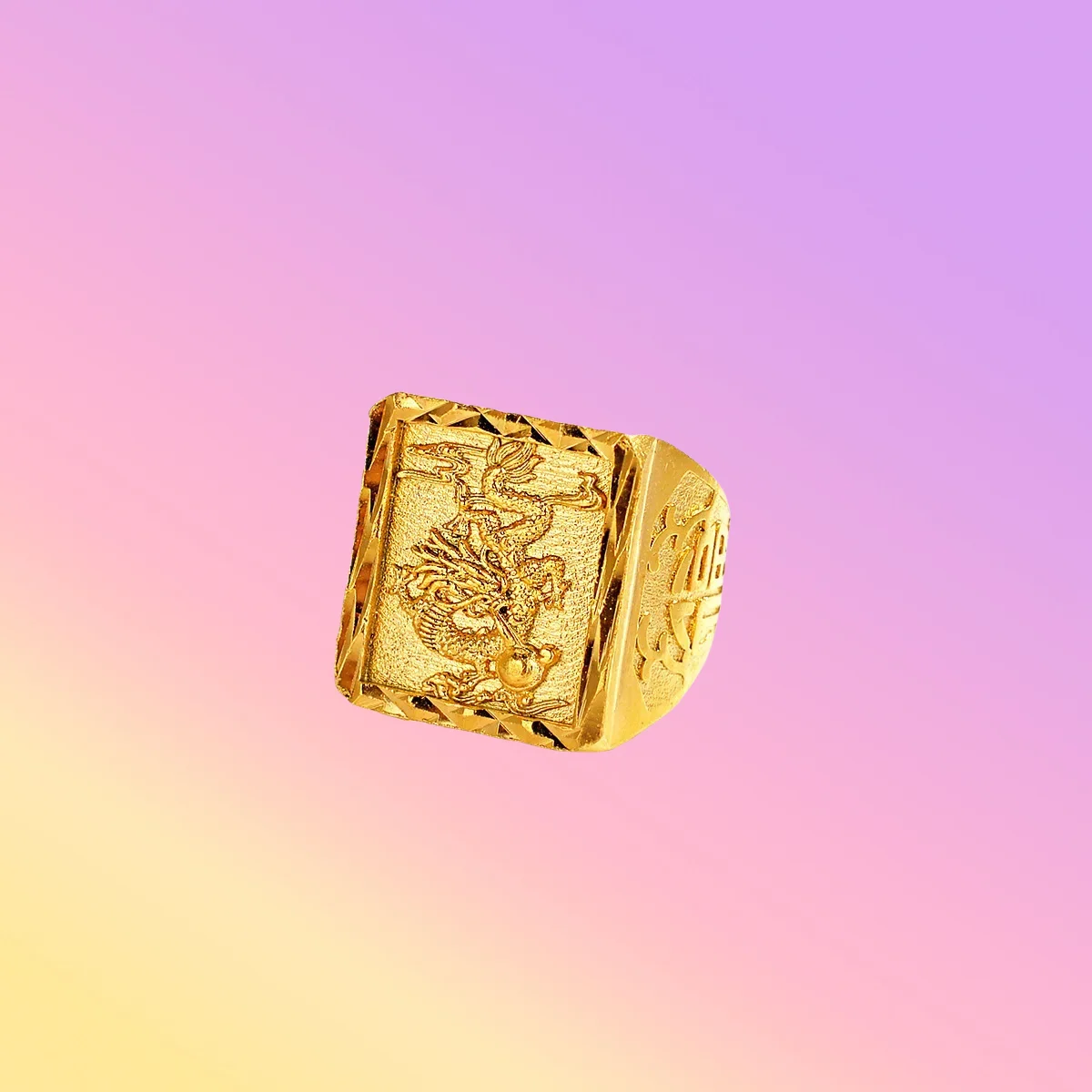 

Gift 2025 High-quality AU999 gold rings stylish and simple Chinese dragon men's ring 24k gold ring jewelry send lover's gift