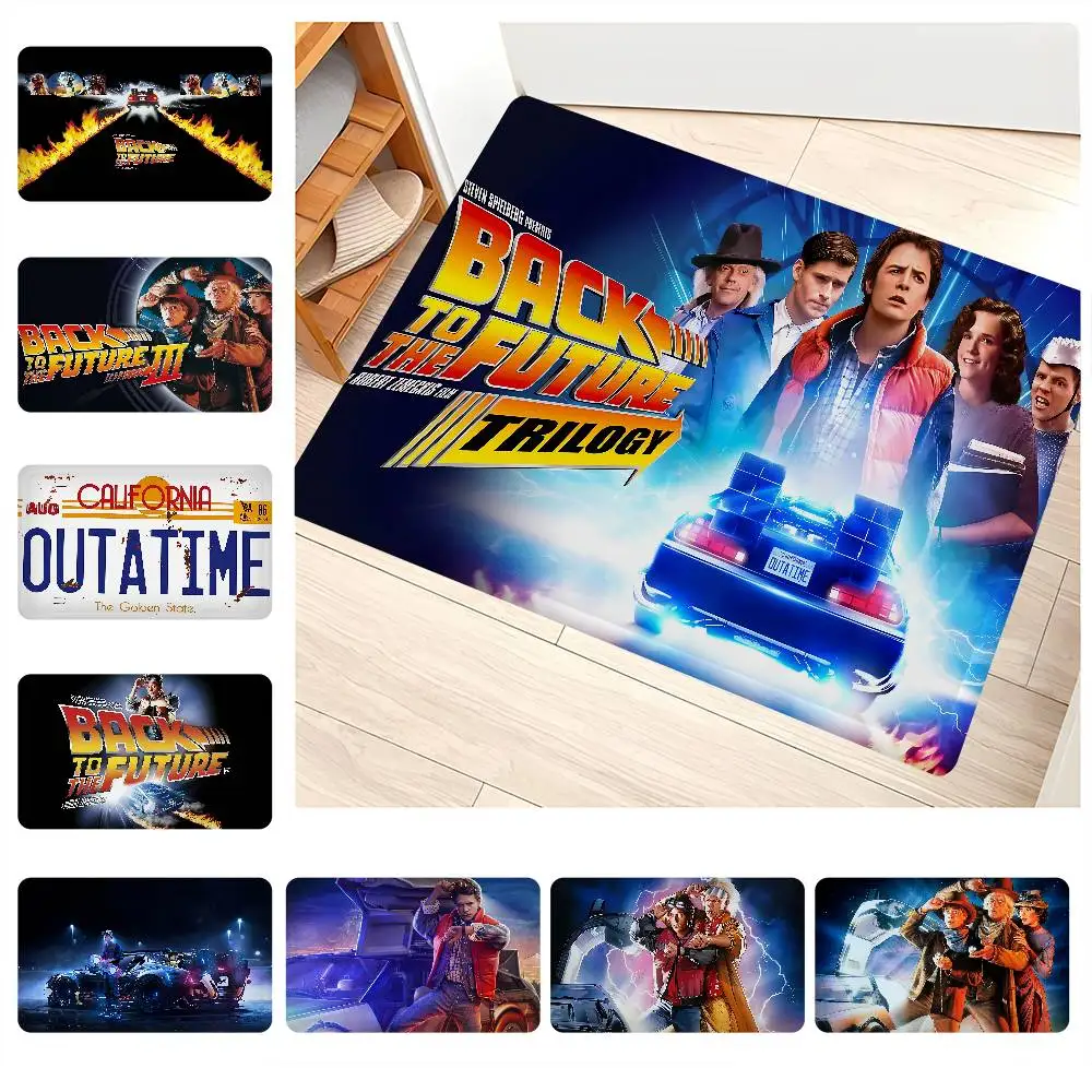 Movie B-Back To The F-uture Floor Mat INS Style Soft Bedroom Floor House Laundry Room Mat Anti-skid Household Carpets