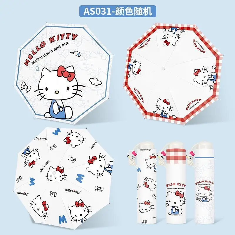 

Sanrio Umbrella sunshade and rain dual-purpose umbrella sun protection and ultraviolet portable three-fold umbrella Hot Sell