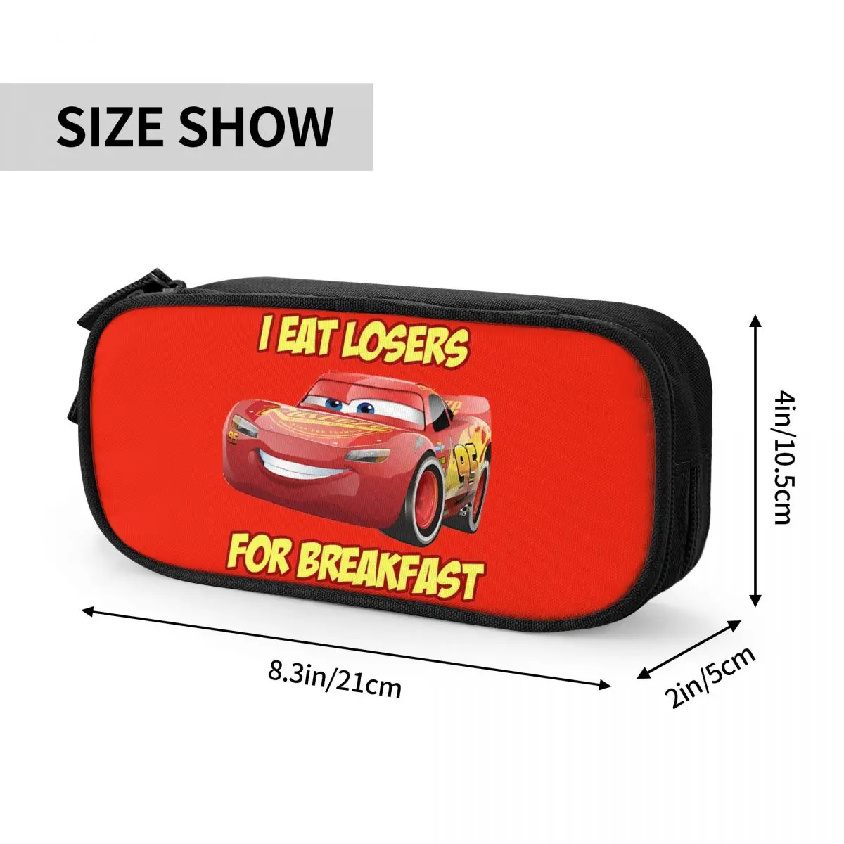 Imagem -06 - Lightning Mcqueen Pencil Case For Kids Cute Pen Box Grande Capacidade Bolsa Papelaria Escolar Presentes para Estudantes Carros