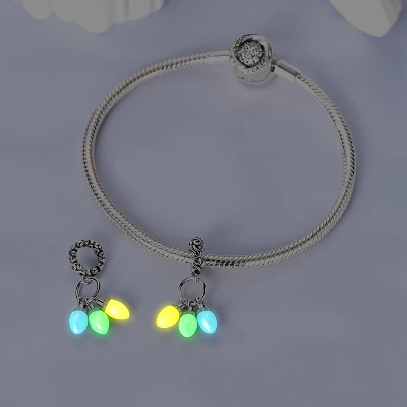 Fit 3mm 925 Original Bracelets New 925 Sterling Silver Lavender Cactus Sunflower Four Leaf Clover Plant Charms Beads DIY Jewelry