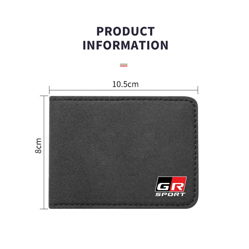 حامل رخصة القيادة من جلد الغزال حافظة رفيعة للغاية لبطاقة الهوية حامل بطاقة الائتمان لتويوتا سبورت GR Sport RAV4 C-HR أفينسيس برادو بريوس
