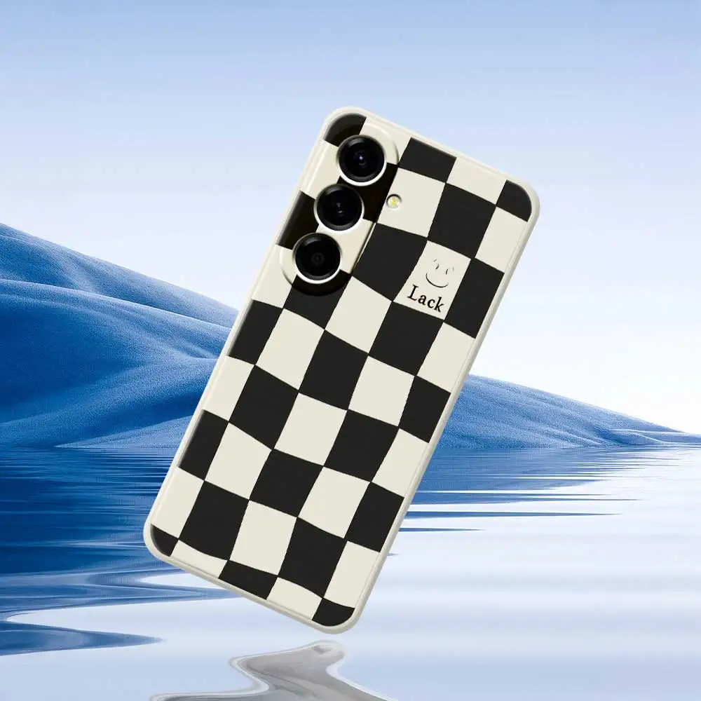 Checkeredรูปแบบเคสโทรศัพท์สไตล์สําหรับSamsung Galaxy A56 A32 A23 A22 5G A32 A23 4G A55 A54 A53 A52 A51 A35 A34 A31 นุ่ม