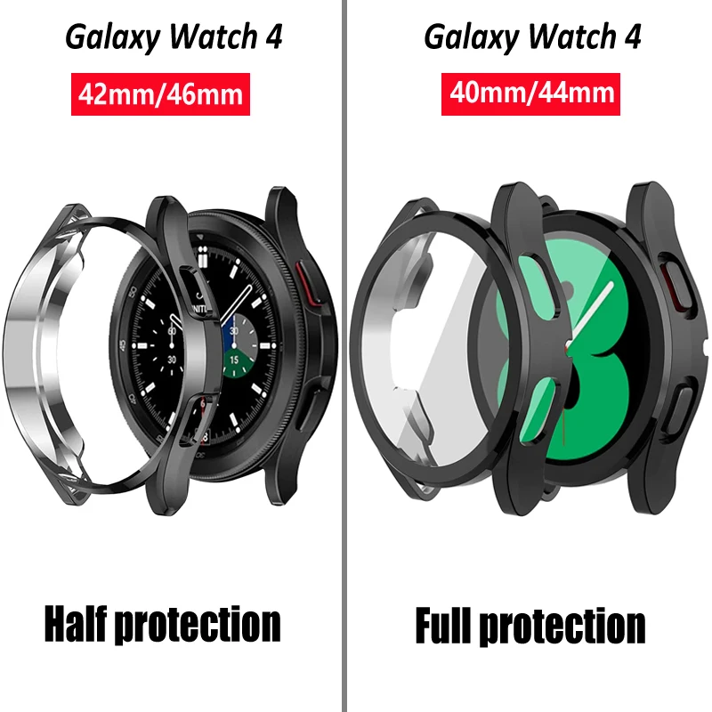 Cover Case for Samsung Galaxy watch 4/4 classic 46mm 42mm 40mm 44mm TPU Plated all-around Screen protector Galaxy watch 4 Case