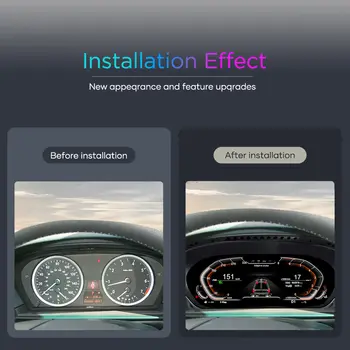 12.3 ''數位儀表板適用於 BMW 5 系列 E60 E61 E63 E64 2003 4 5 6 7 8 9 年 Ccc Cic Snelheidsmeter Virtuele 駕駛艙 Voor 10 最佳銷售 數位儀錶板汽車 - №5