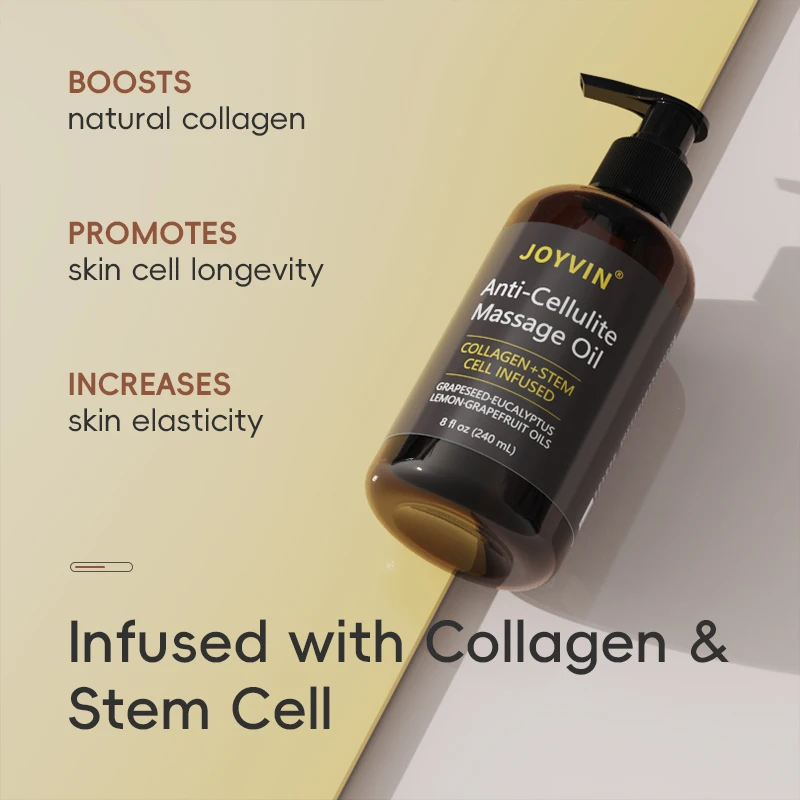 

Massage Oil with Collagen & Stem Cells, Moisturizing & Firming Massage Oil, High-Absorption Anti-Cellulite Skin Care Oil